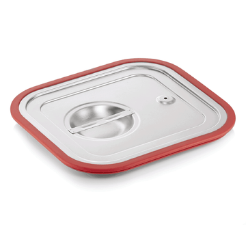 Capac inox cu margine silicon pentru tava GN 23 Confectionat din inox AISI 304