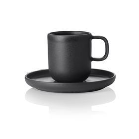 Ceasca si farfurioara espresso, 0,09 ltr., set de 6 bucati, seria One, culoare negru Midnight