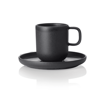 Ceasca si farfurioara espresso, 0,09 ltr., set de 6 bucati, seria One, culoare negru Midnight