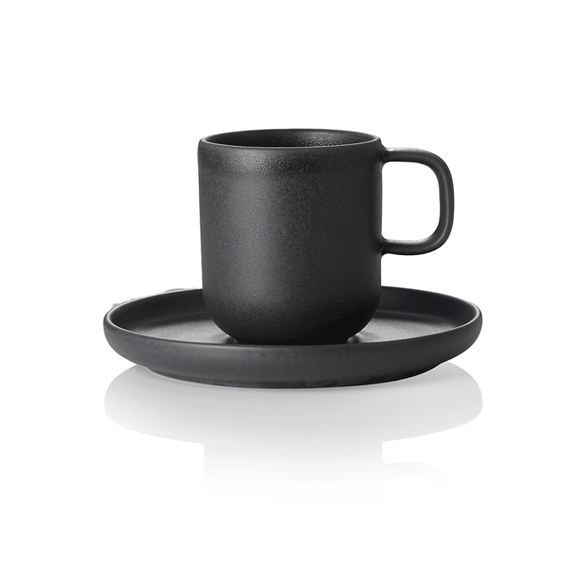 Ceasca si farfurioara espresso, 0,09 ltr., set de 6 bucati, seria One, culoare negru Midnight