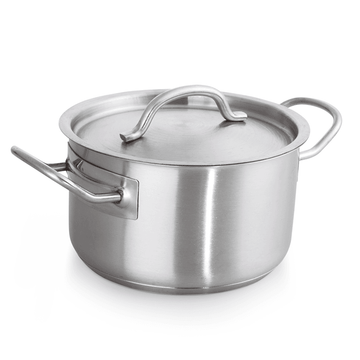 Cratita inox cu fund stratificat cu capac, 2 L, Ø 16, H 9.5 cm