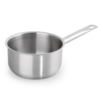 Cratita inox cu maner 1,5 L, Ø 16, H 8 Cm, Fund Capsat Triplu Stratificat