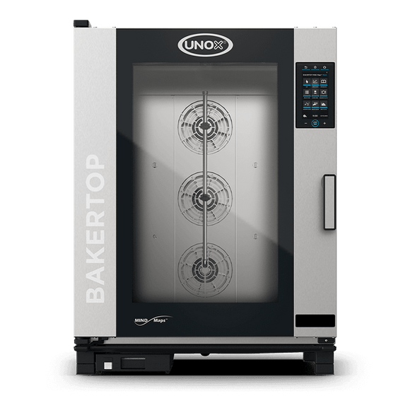 Cuptor UNOX pentru patiserie BAKERTOP MIND.Maps PLUS 10 tavi 600x400 alimentare pe gaz, comenzi touch screen cu display 9.5