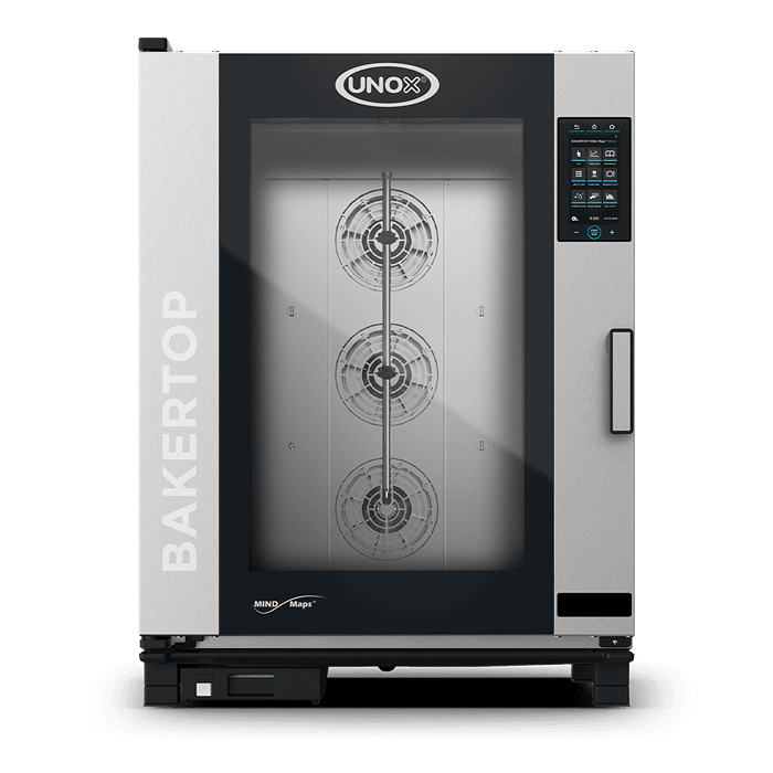 Cuptor UNOX pentru patiserie BAKERTOP MIND.Maps PLUS 10 tavi 600x400 alimentare pe gaz, comenzi touch screen cu display 9.5