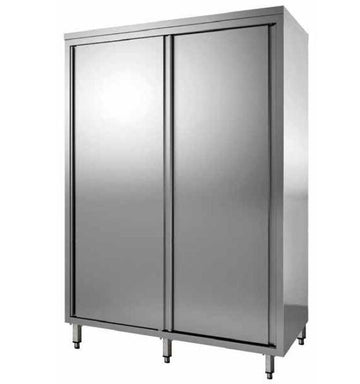 Dulap depozitare vertical inox, cu usi glisante, 120x60xH180 cm