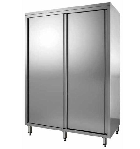 Dulap depozitare vertical inox, cu usi glisante, 120x60xH180 cm