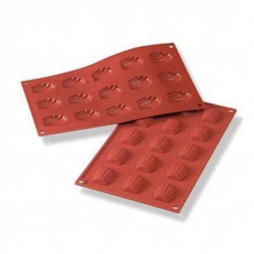 Forma silicon 30 x 17,5 cm, 15 medeline 4,4 x 3,4 x 1,0 cm Forma din silicon alimentar cu