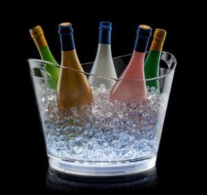 Frapiera transparenta 10 L iluminat cu LED, Ø36 cm