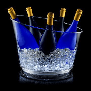 Frapiera transparenta 10 L iluminat cu LED, Ø38 cm