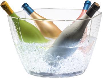 Frapiera transparenta 11L iluminat cu LED, Ø24 cm