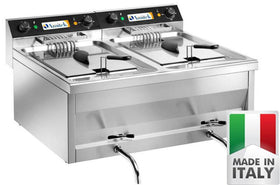 Friteuza electrica de banc 2 x 12 L, 18 kW