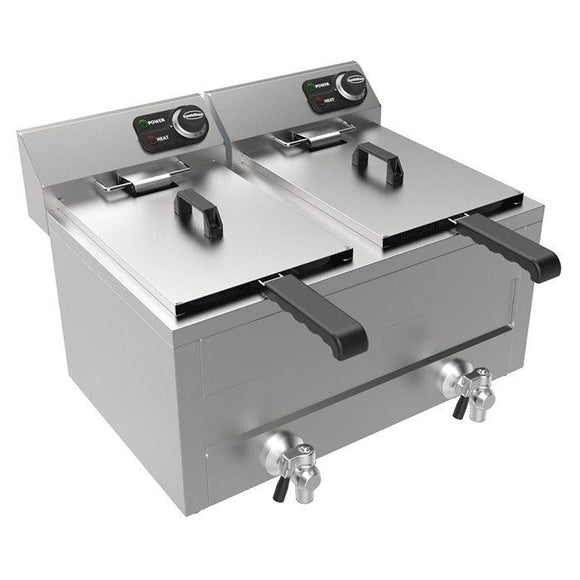 Friteuza electrica de banc 2X8L, 2X3KW, 230 V