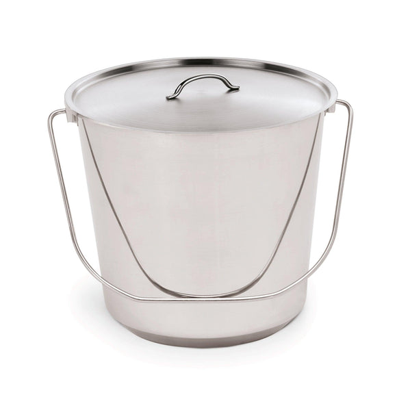 Galeata inox 14 Litri cu capac Ø30 H 26 cm