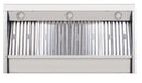 Hota de perete profesionala, cu motor, lumina si regulator turatie cu 4 viteze, functie auto, 120x63xH45 cm