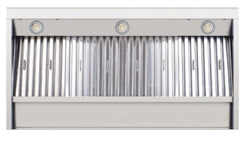 Hota de perete profesionala, cu motor, lumina si regulator turatie cu 4 viteze, functie auto, 120x63xH45 cm