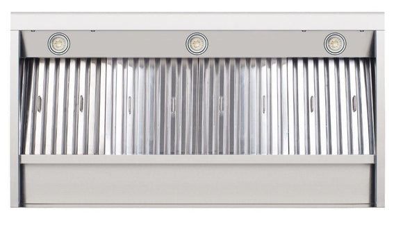 Hota de perete profesionala, cu motor, lumina si regulator turatie cu 4 viteze, functie auto, 120x63xH45 cm