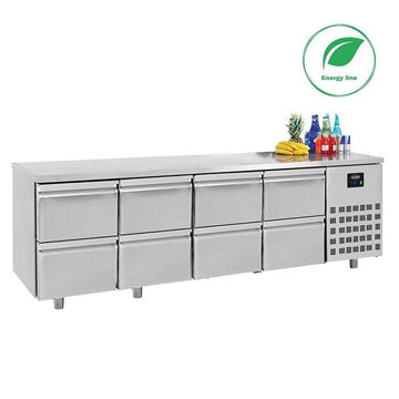 Masa refrigerare inox cu 8 sertare ENERGY Line, Temp. -28 C
