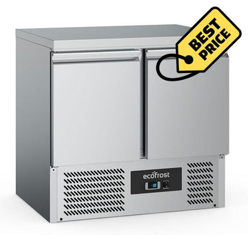 Masa refrigerata inox cu 2 usi, temp. 2 8 C, agregat inferior