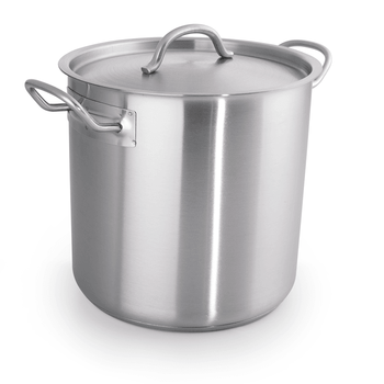 Oala inox cu capac 20 L, Ø 32, H 26 cm, fund capsat triplu stratificat
