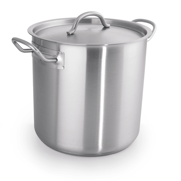 Oala inox cu capac 20 L, Ø 32, H 26 cm, fund capsat triplu stratificat