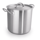 Oala inox cu capac 6 L, Ø 20, H 20 cm, fund capsat triplu stratificat