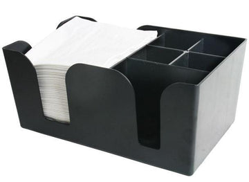 Organizator bar, bar caddy, 6 locasuri, plastic negru, 24x15xH11 cm Caddyul pentru bar este un