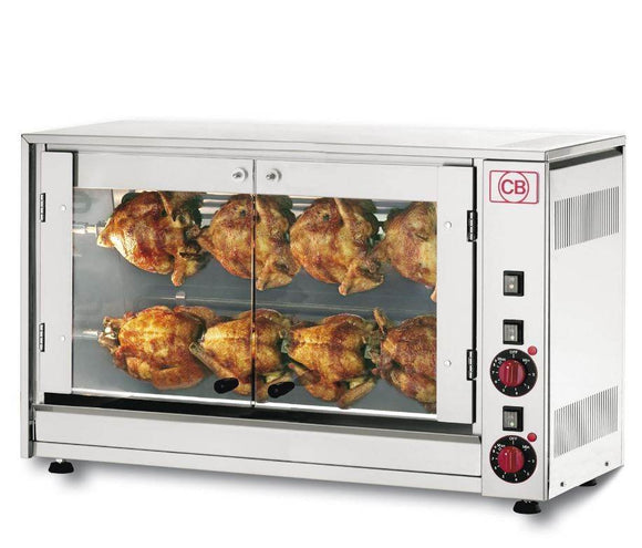 Rotisor electric, 2 tepuse, 8 pui, 3.5 kW