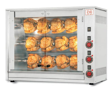 Rotisor electric, 3 tepuse, 12 pui, 3,5 kW