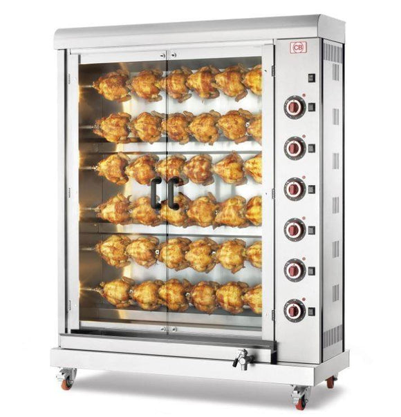 Rotisor electric 6 tepuse, 36 pui, 18,7 kW