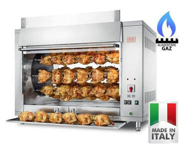 Rotisor planetar 5 axe 20 pui, alim gaz 9 kW, CB - Italia Rotire planetara cu 1 axa