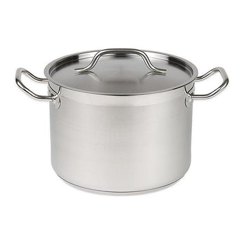 Semi oala inox cu capac 4 L, Ø20 H 14 cm, fund capsat triplu stratificat