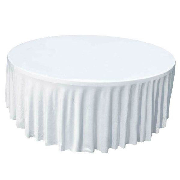 Set fusta fata de masa alba, pentru masa Ø180 cm Fata de masa Ø240 cm