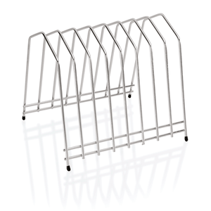 Suport inox pentru 8 tocatoare cu grosime max, 3 cm.