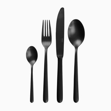 Tacamuri gama Faro Black, grosime 5,5 mm, finisaj negru lucios, inox 1810 forjat