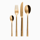 Tacamuri gama Luxus Gold Sandblast, grosime 5,8 mm, finisaj auriu lucios mat, inox 1810 monobloc