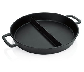 Tigaie gigant divizata, fonta diam. Ø50 cm, H7cm, 14 kg, cu 2 manere