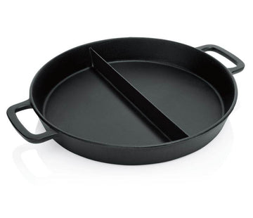 Tigaie gigant divizata, fonta diam. Ø50 cm, H7cm, 14 kg, cu 2 manere