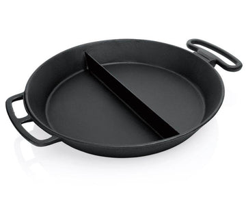 Tigaie gigant divizata, fonta diam. Ø80 cm, H12cm, 46 kg, cu 2 manere