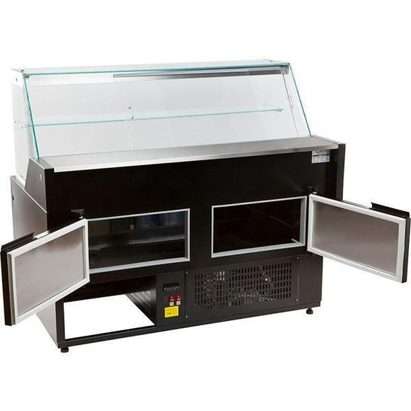 Vitrina orizontala refrigerata carne mezeluri, 110ºC, 196x82xH1128 cm