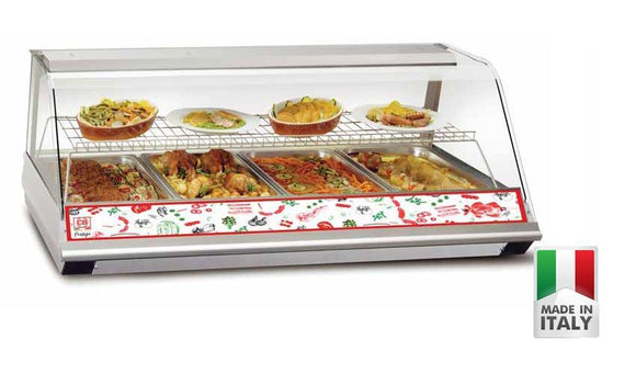 Vitrina calda ventilata, pt. 4 cuve GN11, L143 cm, 3.65 kW, CB - Italia