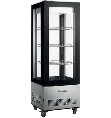 Vitrina rece de prezentare 400 Lt. LEON Material inox Dotat cu 3
