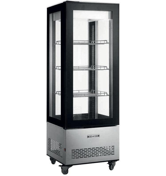 Vitrina rece de prezentare 400 Lt. LEON Material inox Dotat cu 3
