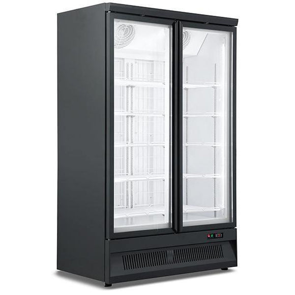 Vitrina refrigerata supermarket cu 2 usi, 010ºC, 1000L, 125x71xH200 cm