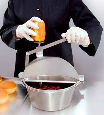 Aparat manual de injectat creme MECH-MASZ MF-2 – inox alimentar, rezervor 5 L – vedere detaliu