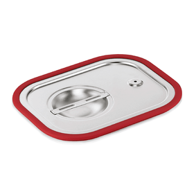 Capac inox cu margine silicon pentru cuve GN 1/2 - eurogastro.ro