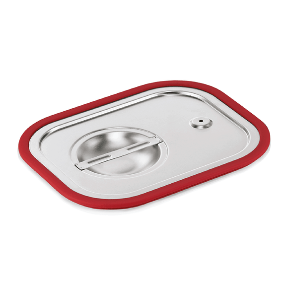 Capac inox cu margine silicon pentru cuve GN 1/2 - eurogastro.ro