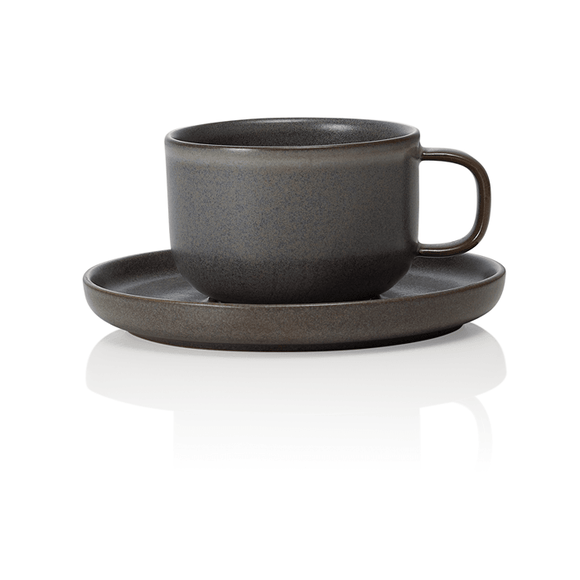 Ceasca si farfurioara, 0,275 ltr., set de 6 bucati, seria One, culoare Stone Grey - eurogastro.ro