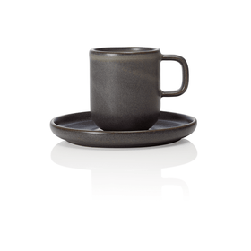 Ceasca si farfurioara espresso, 0,09 ltr., set de 6 bucati, seria One, culoare Stone Grey - eurogastro.ro