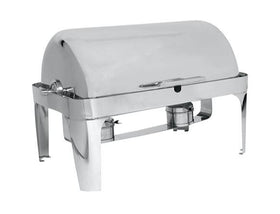 Chafing dish GN1/1, inox, finisaj lucios, model premium, capac rolltop - eurogastro.ro