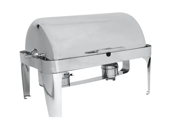 Chafing dish GN1/1, inox, finisaj lucios, model premium, capac rolltop - eurogastro.ro